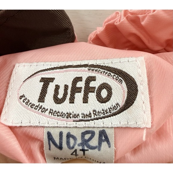 Tuffo Muddy Buddy Kids Rainsuit Waterproof Coveralls One Piece Pink 4T - Picture 2 of 2